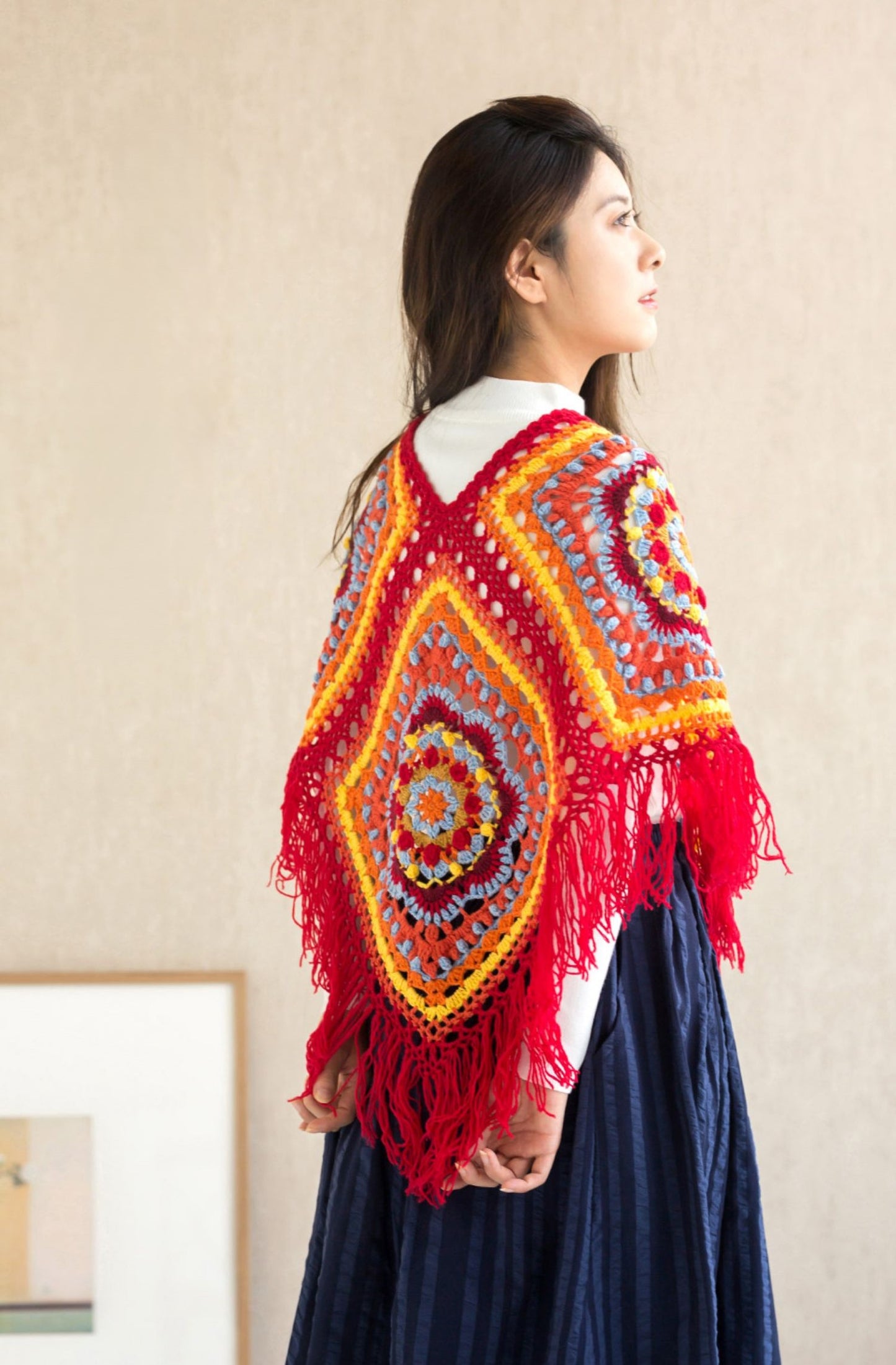 Tuanhua Reversible Poncho Crochet Pattern
