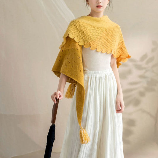 Ginkgo Shawl Knit Yarn Kit | Shi, Ci, Fu Series | Susan's Family
