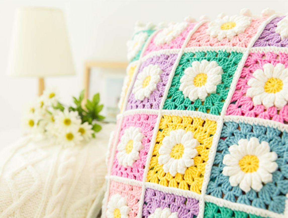 Daisy Pop Throw Crochet Pattern