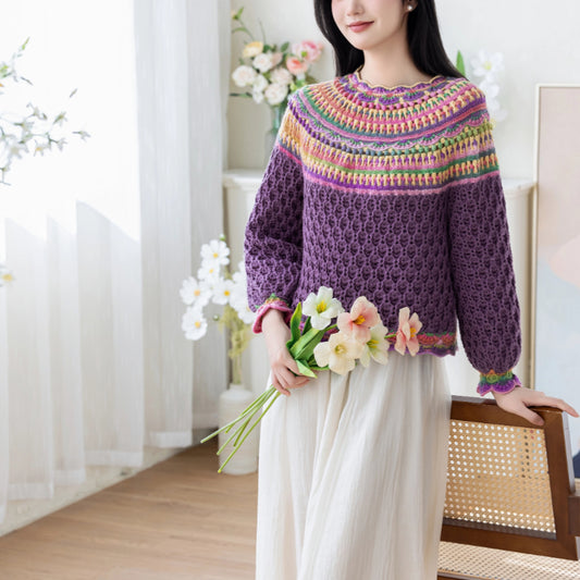 Meydan Yoke Pullover Crochet Pattern