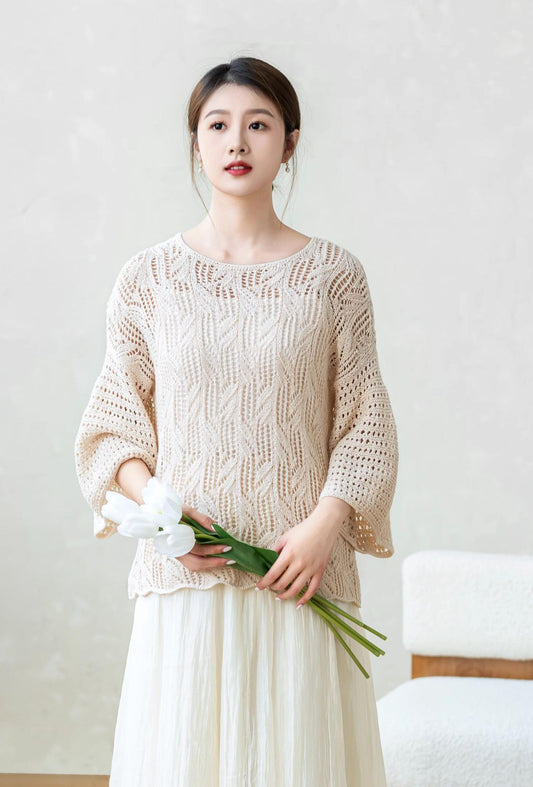 Rhiannon Bell Sleeves Top Knit Yarn Kit