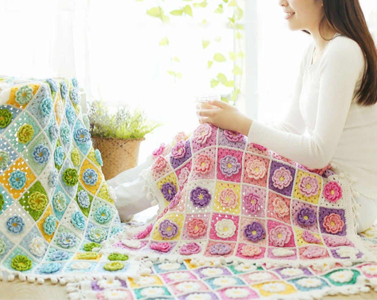 Daisy Pop Throw Crochet Pattern