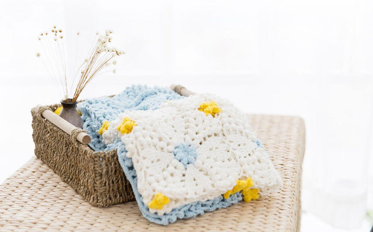 Pearl Blossom Blanket Crochet Kit