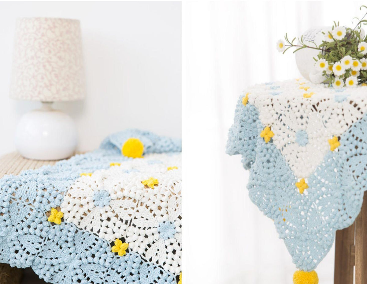 Pearl Blossom Blanket Crochet Kit