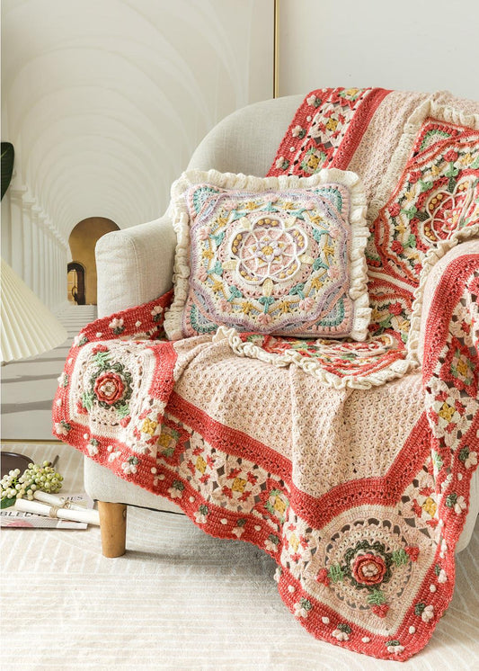 Tudor Rose Blanket Crochet Pattern