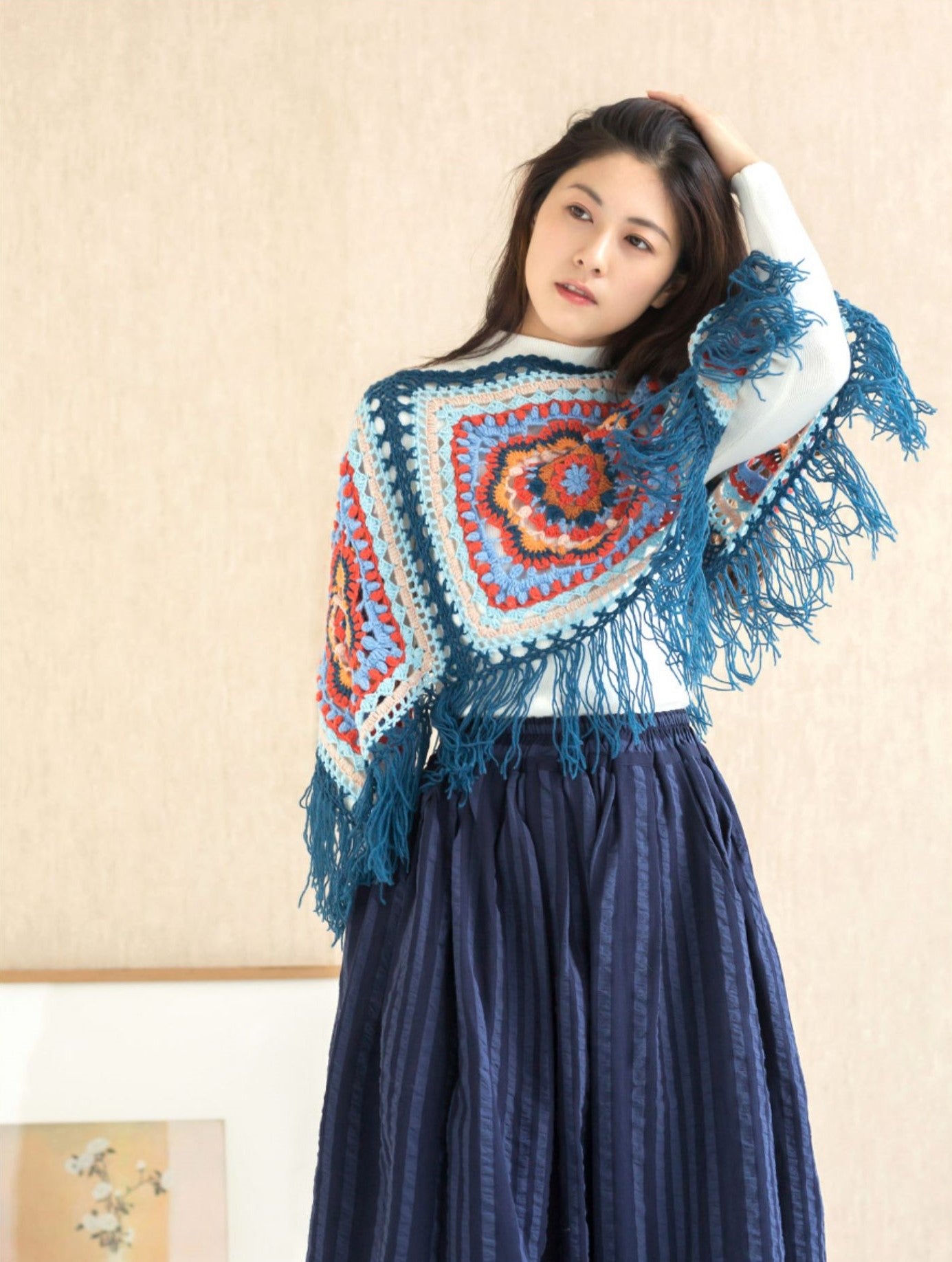 Tuanhua Reversible Poncho Crochet Pattern