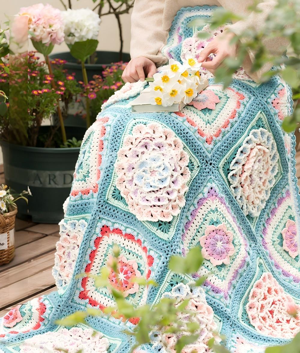 Hydrangea Blanket Crochet Kit