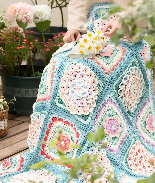 Hydrangea Blanket Crochet Pattern