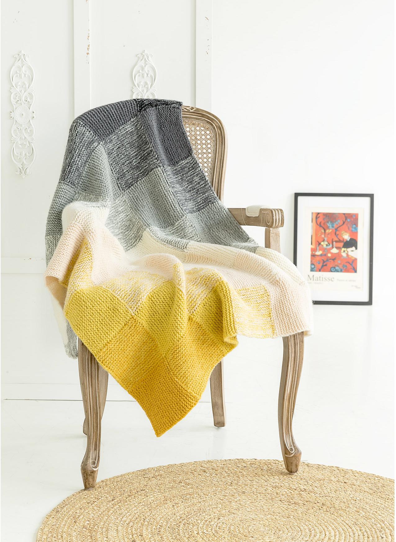 ColorFlow Square Blanket Knit Yarn Kit