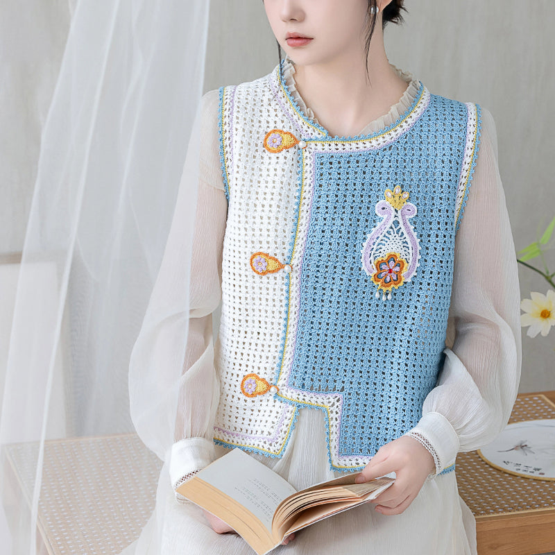 Häkelgarn-Set für Staubschutzweste | Serie „Chinesische Ästhetik“ | Susans Familie