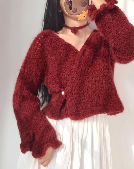Paris Rose Cardigan Crochet Yarn Kit