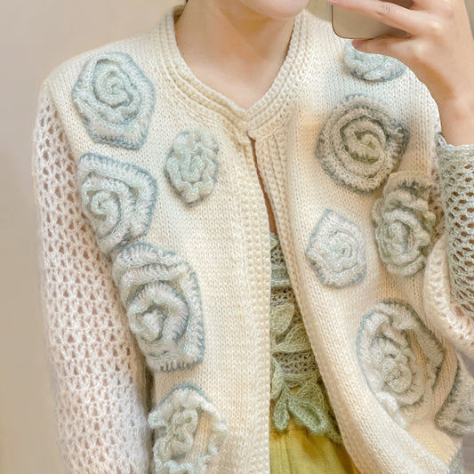 Floral Whisper Cardigan Knit Pattern