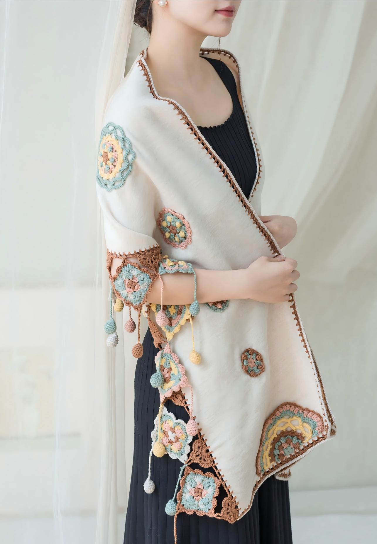 Dunhuang Drapes Shawl Crochet Pattern