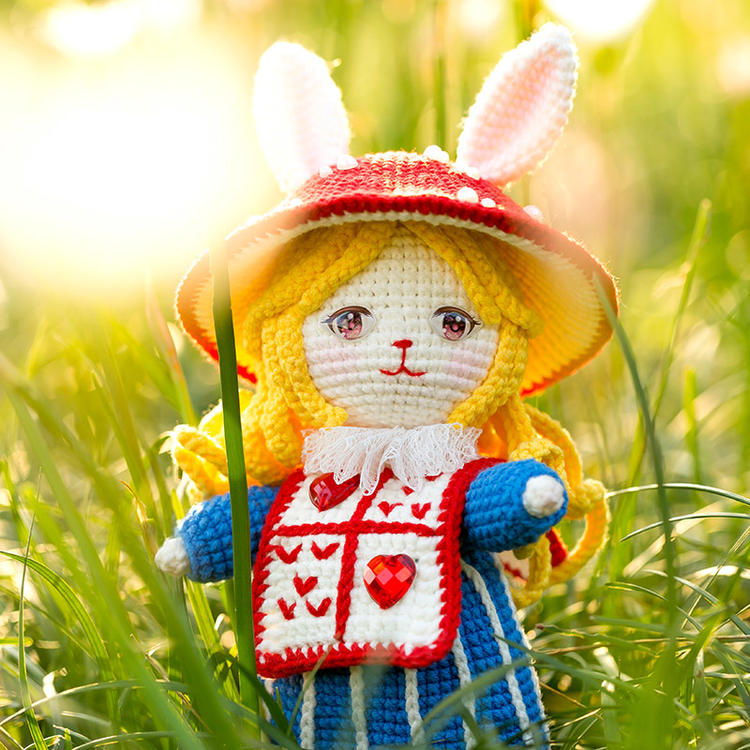 Alice's Curious Bunny Doll Crochet Yarn Kit