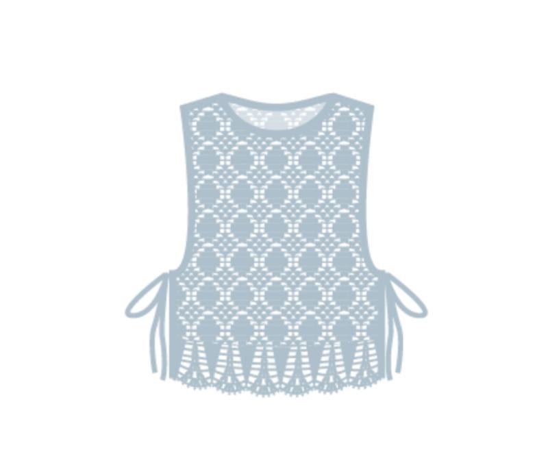 Summer Wind Tie-back Vest Crochet Yarn Kit