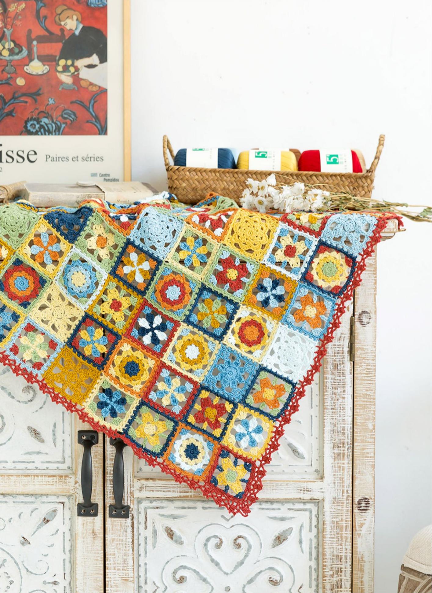 Mexican Tile Lace Blanket Crochet Pattern