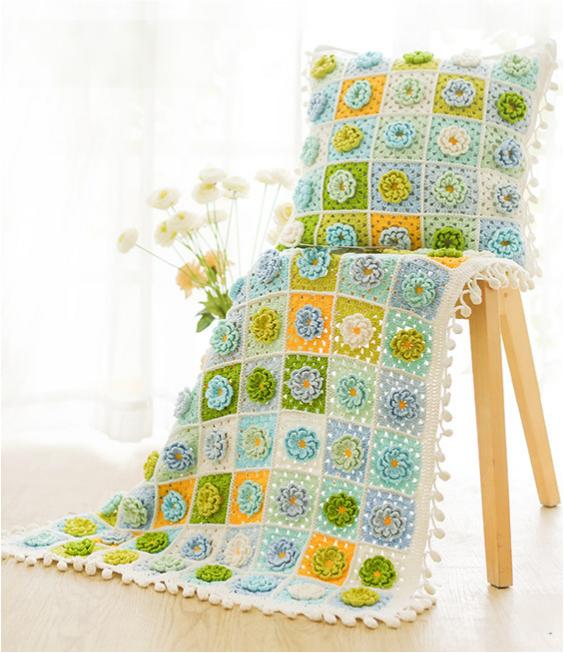 Daisy Pop Throw Crochet Pattern