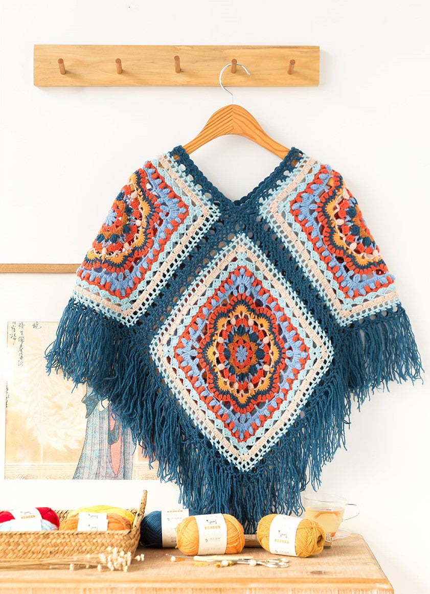 Tuanhua Reversible Poncho Crochet Pattern