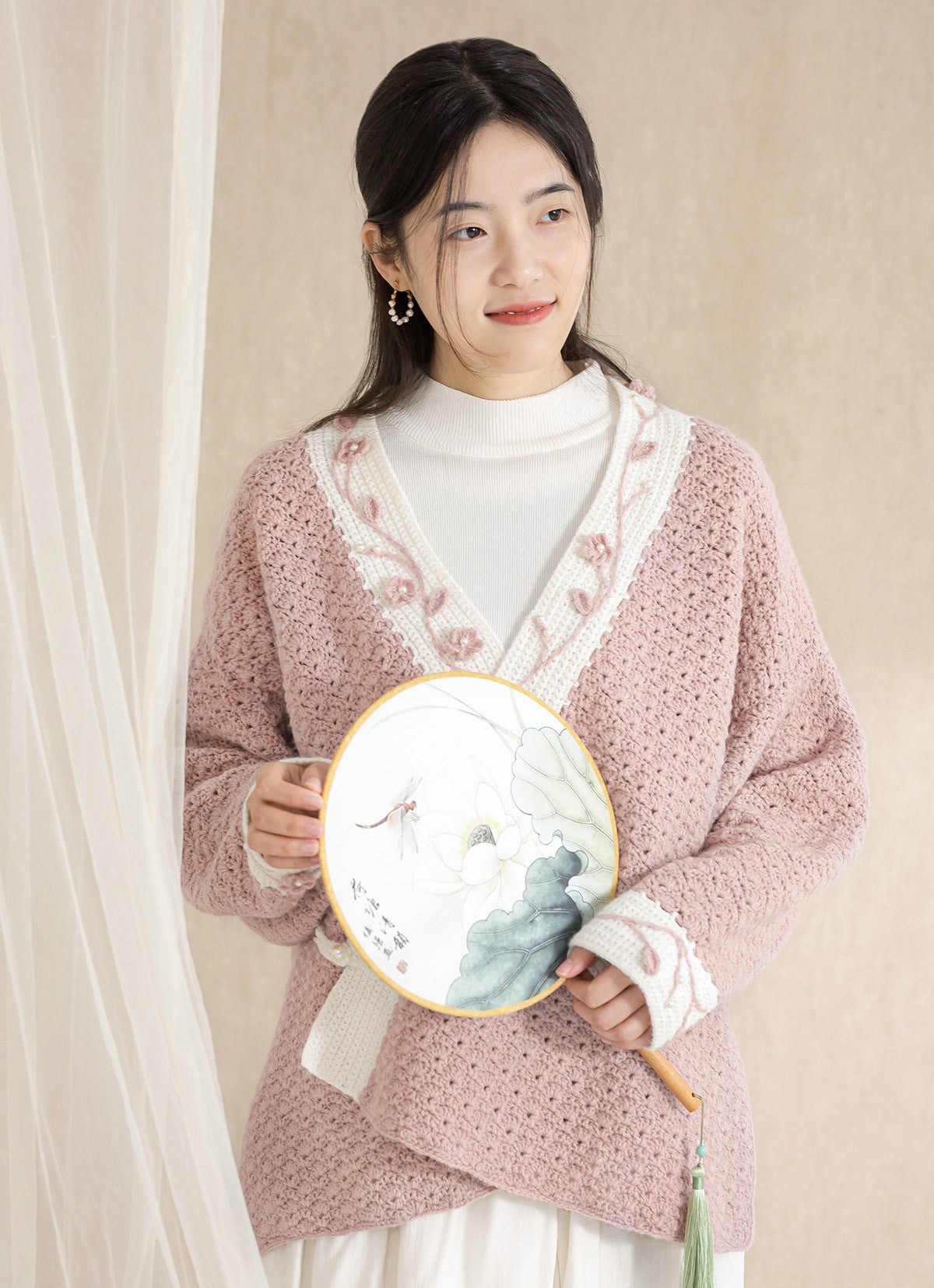 Peach Blossom Branch Crochet Pattern