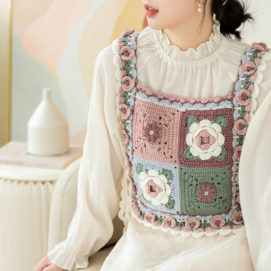 Evening Cloud Square-Collar Vest Crochet Pattern