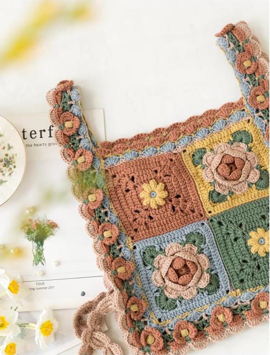 Evening Cloud Square-Collar Vest Crochet Pattern