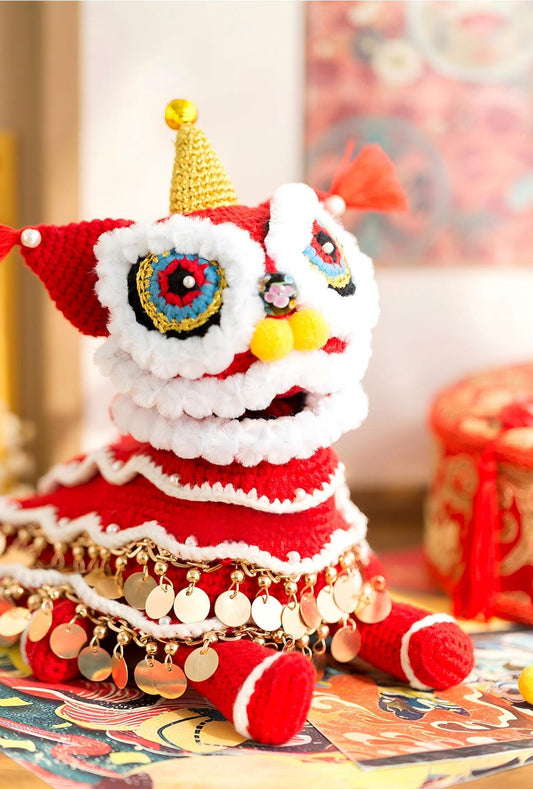 Lion Dance Hand Puppet Crochet Pattern