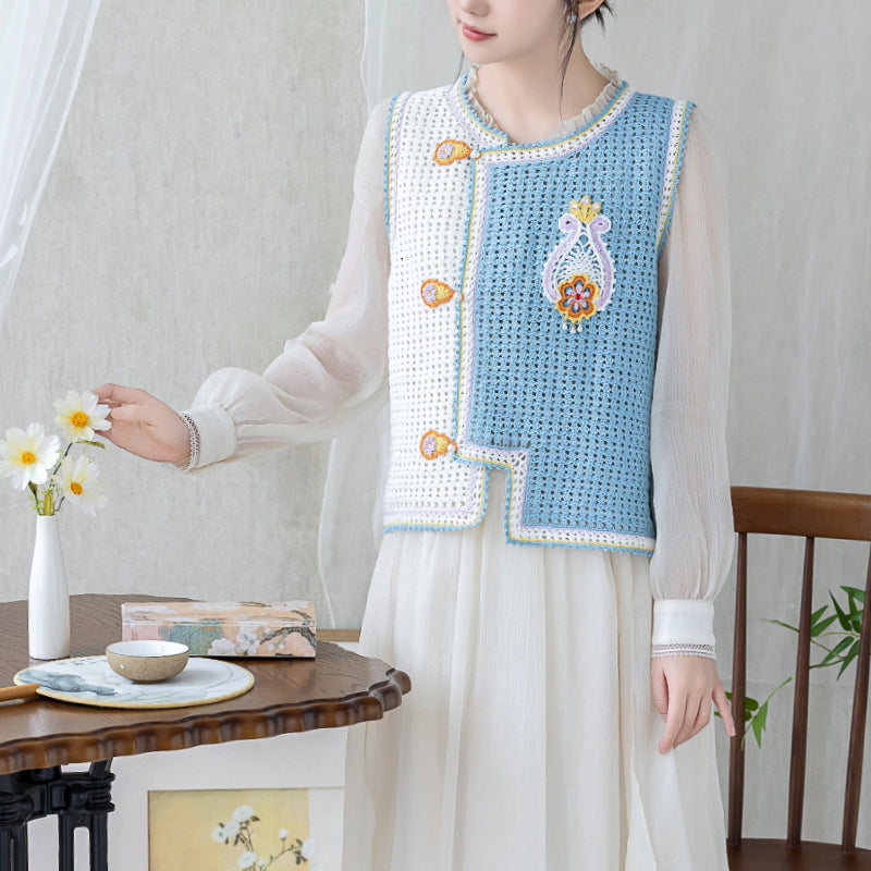 Häkelgarn-Set für Staubschutzweste | Serie „Chinesische Ästhetik“ | Susans Familie