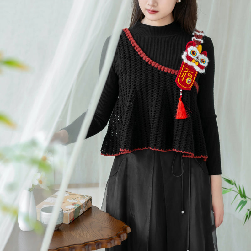 Häkelgarn-Set mit tanzendem Löwenkopf | Serie „Chinesische Ästhetik“ | Susans Familie