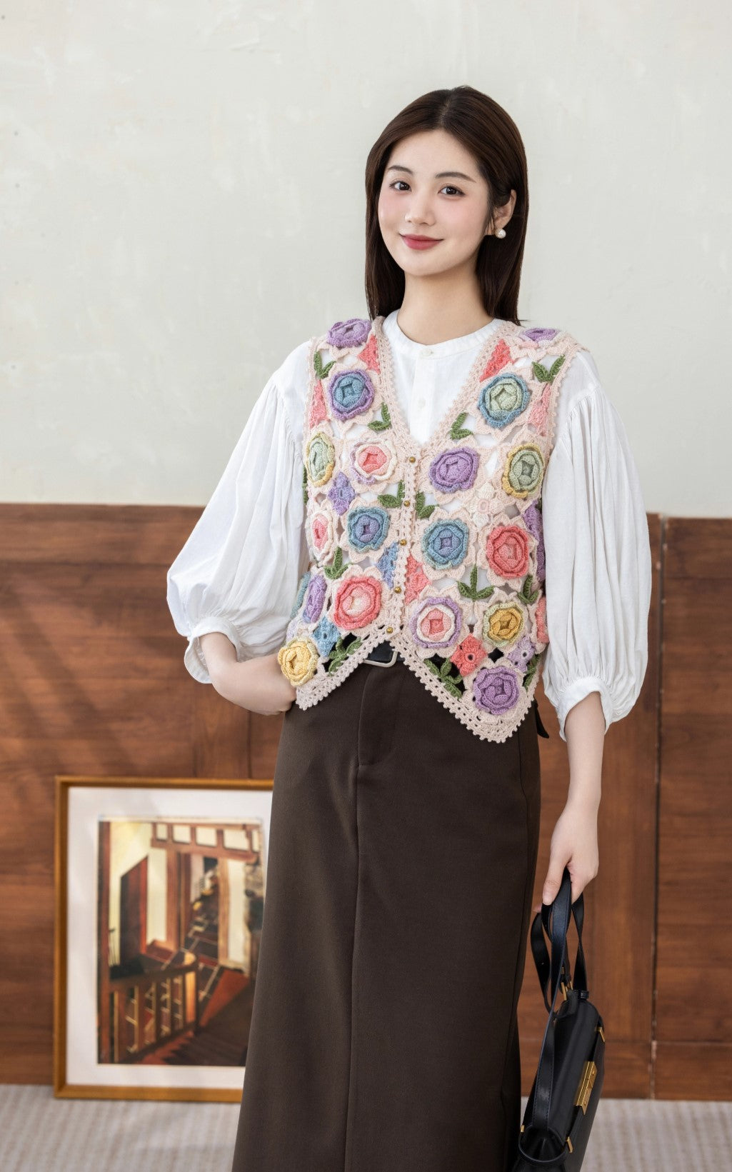 Jungle Rose Vest Crochet Pattern