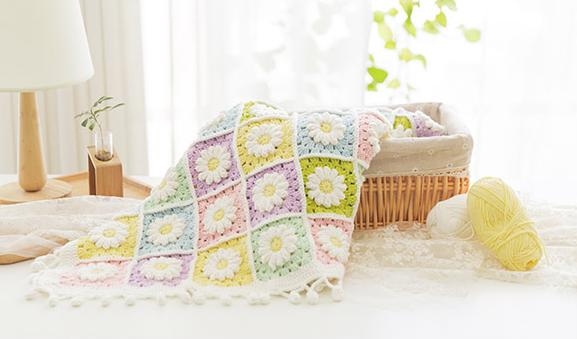 Daisy Pop Throw Crochet Pattern