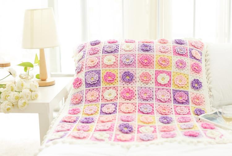 Daisy Pop Throw Crochet Pattern