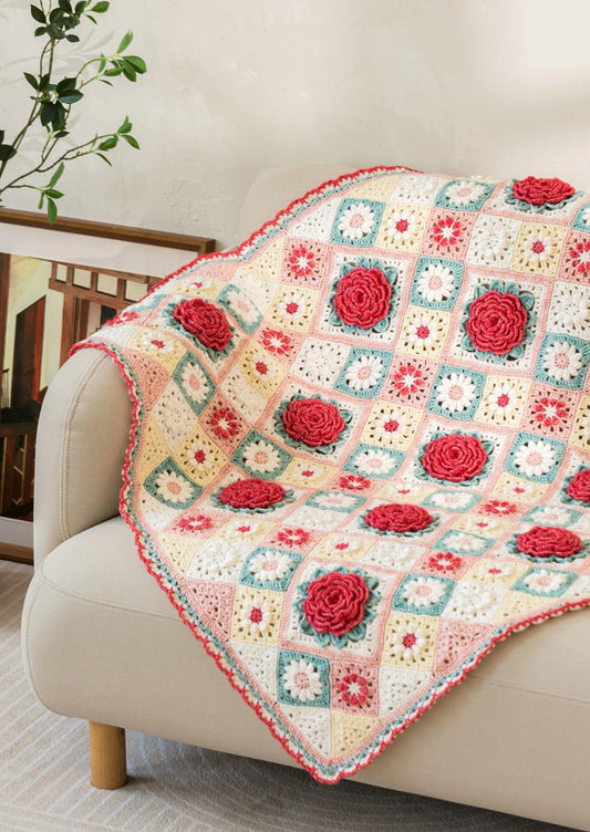 Blooming Flora Blanket Crochet Yarn Kit