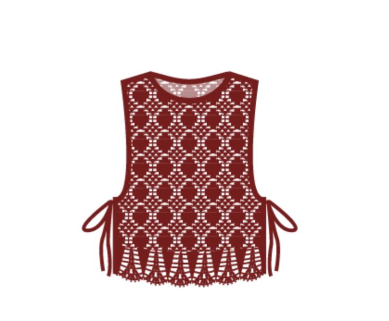 Summer Wind Tie-back Vest Crochet Yarn Kit
