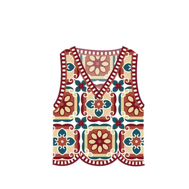 Ancient and Modern Lotus Motif Vest Crochet Kit