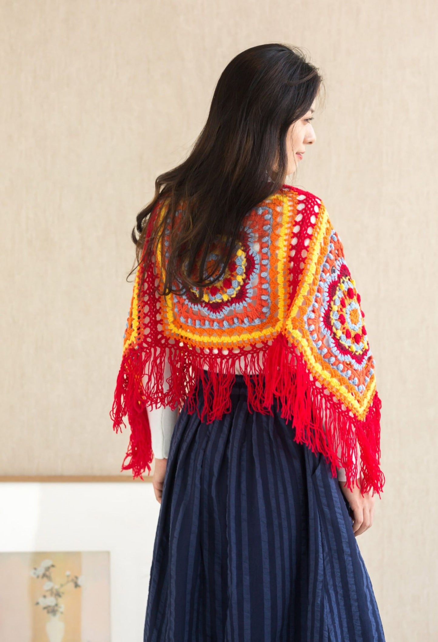 Tuanhua Reversible Poncho Crochet Pattern