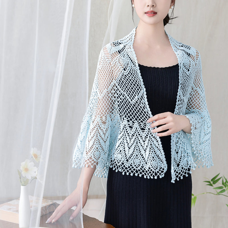 Peafowl Dance Shawl Crochet Yarn Kit | Chinese Aesthetics Series