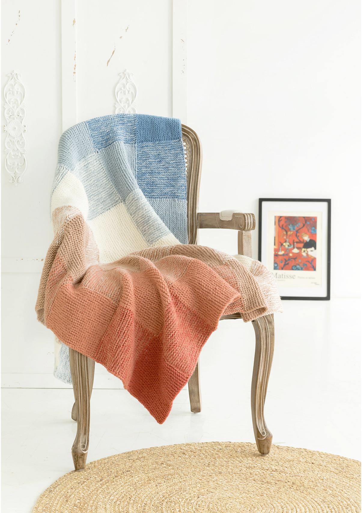 ColorFlow Square Blanket Knit Yarn Kit