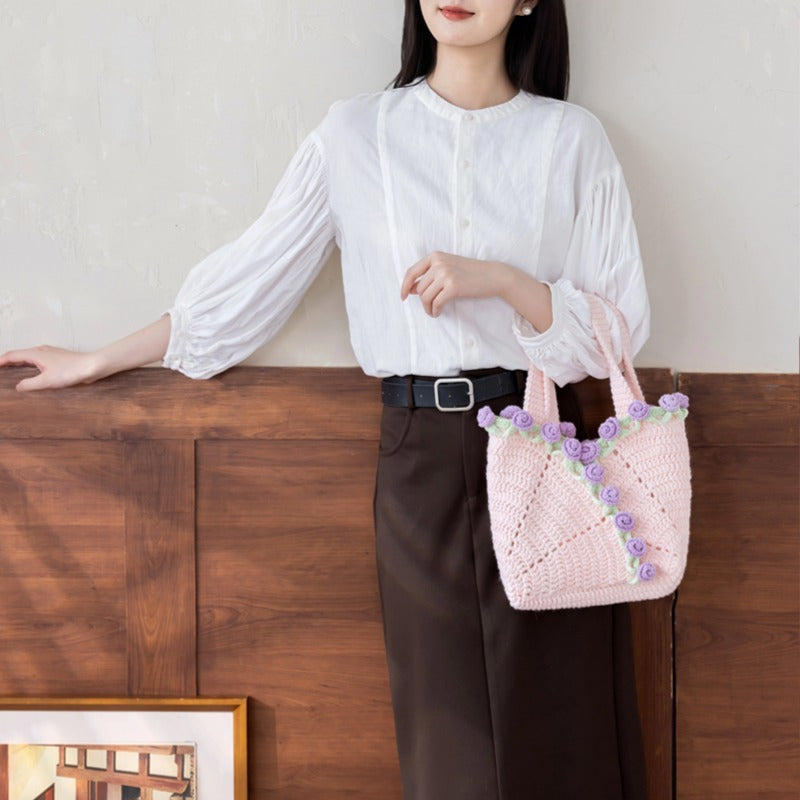 Rose Flower Bag Crochet Pattern