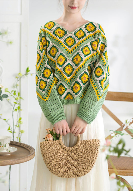 Flower Only Patchwork Top Crochet Pattern