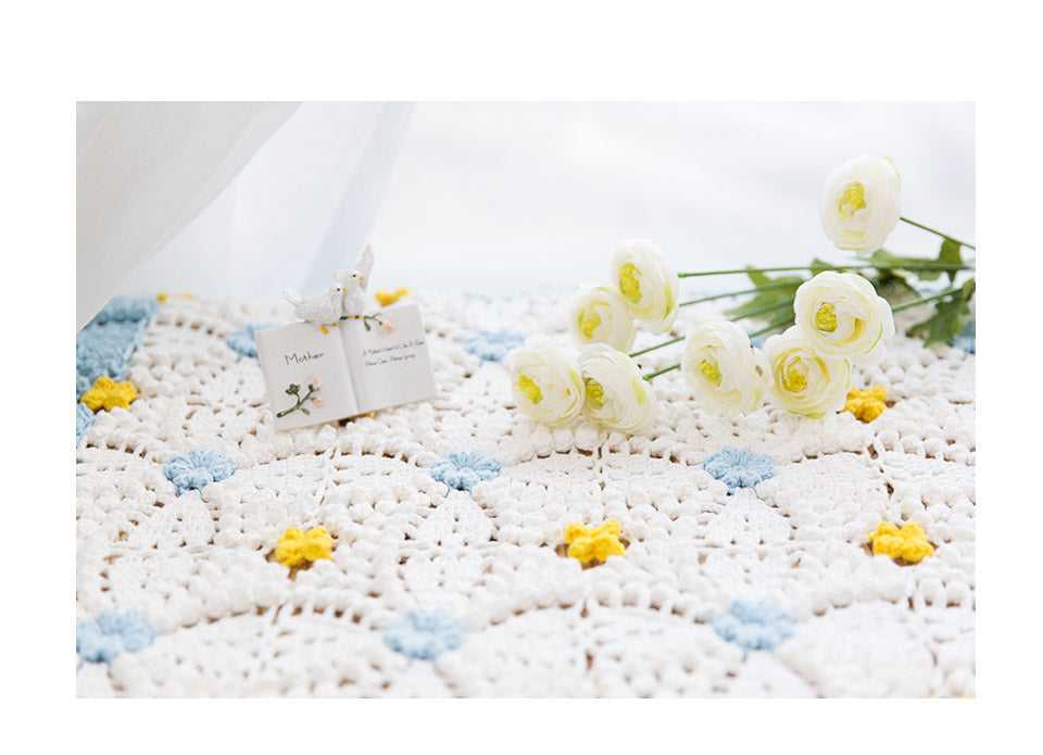 Pearl Blossom Blanket Crochet Kit