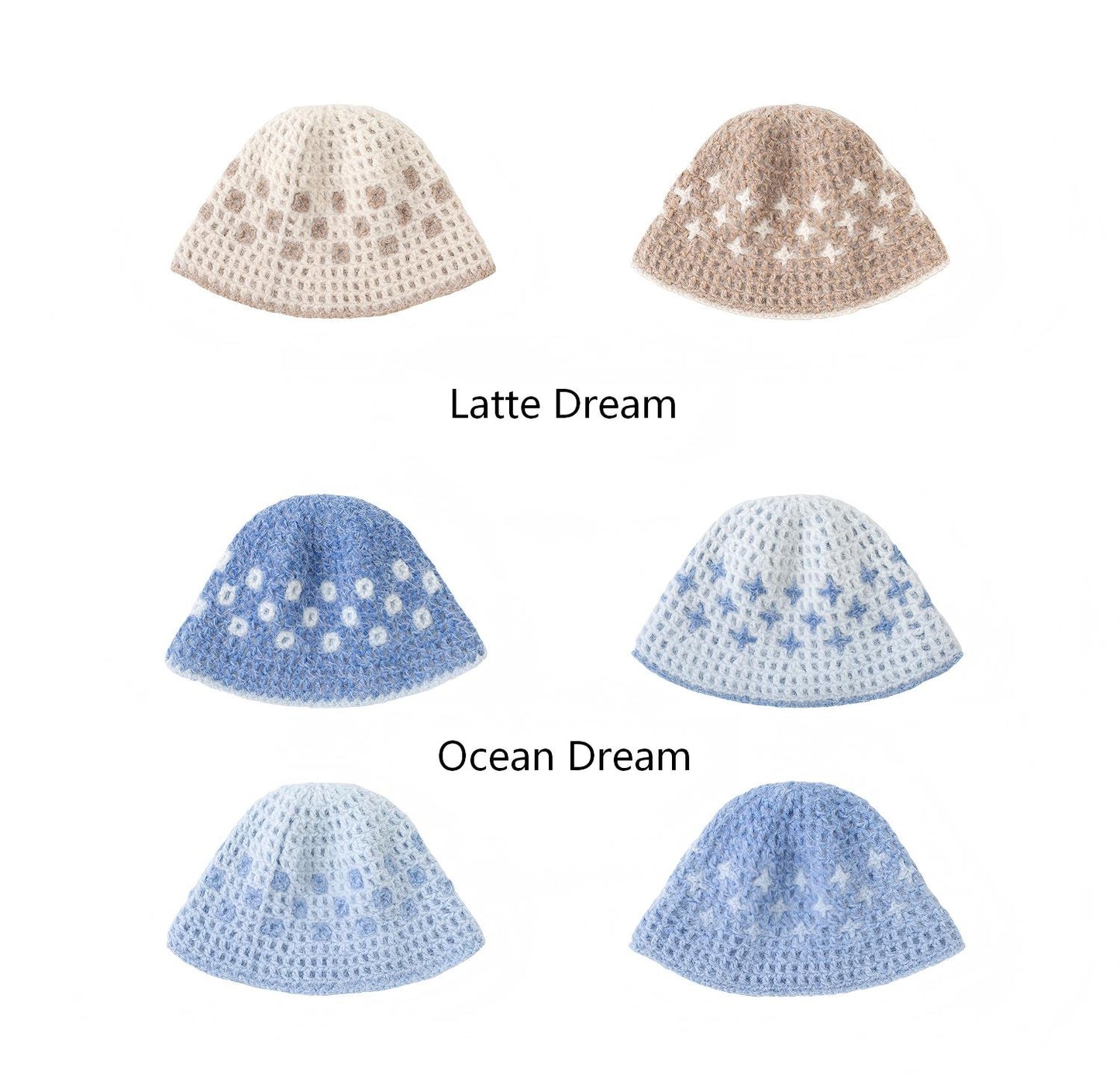 Star Check Bucket Hat Crochet Kit