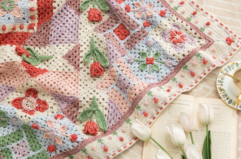 Tulip and Windmill Blanket Crochet Yarn Kit | Cosmoplitan