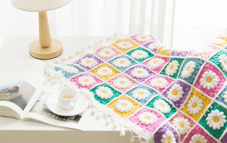 Daisy Pop Throw Crochet Pattern