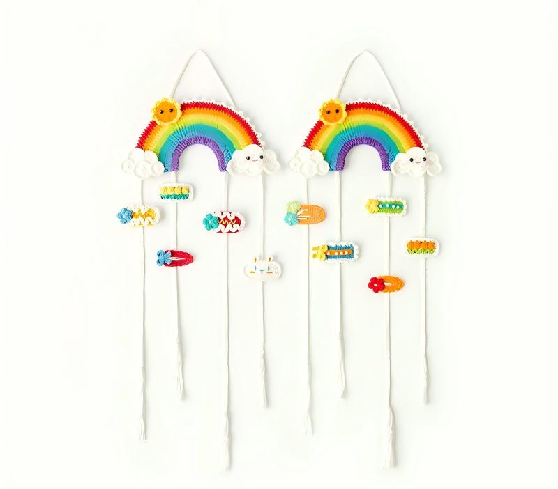 Rainbow Hair Clip Organizer Crochet Kit