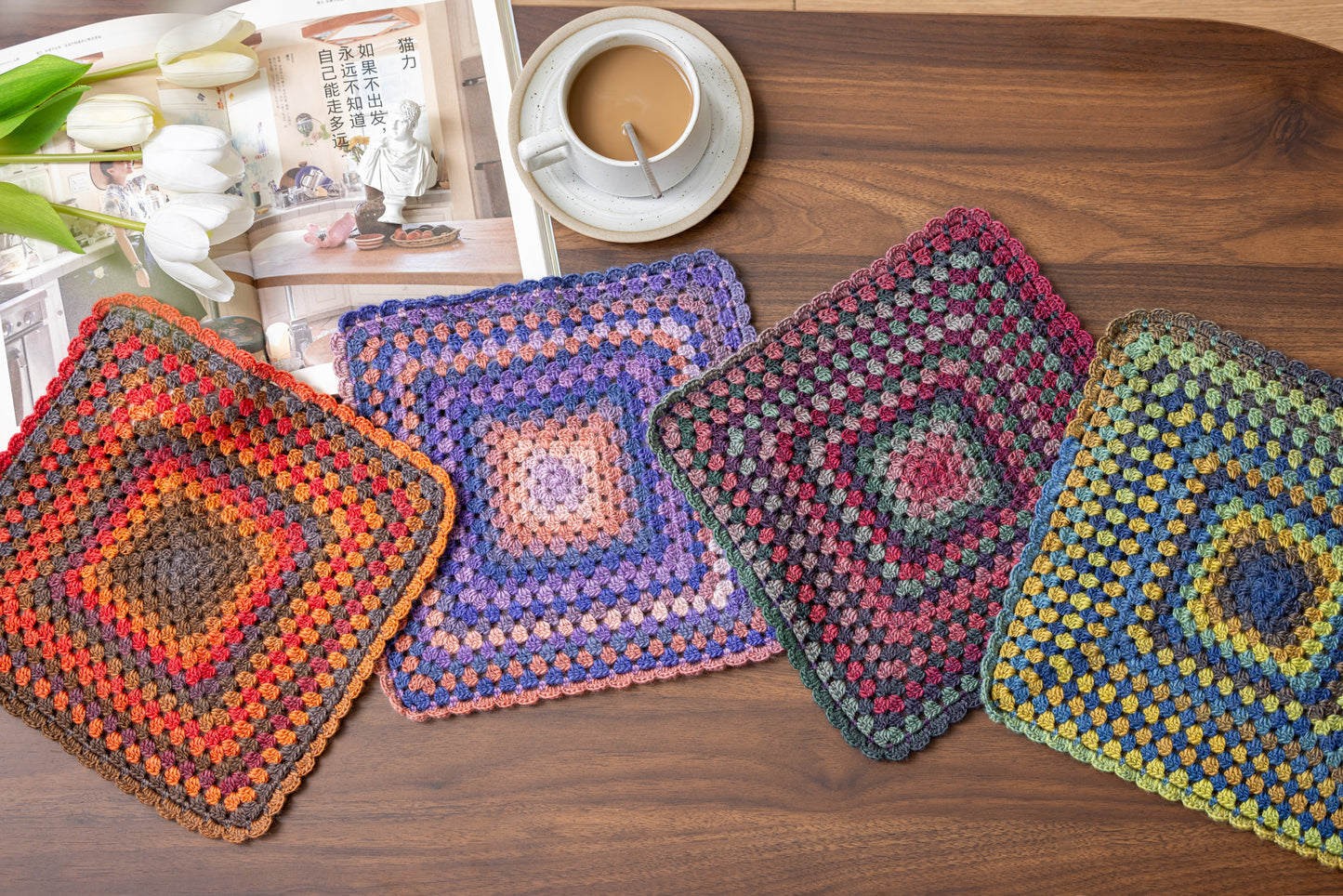 Grannysquare Pillow Blanket Crochet Pattern