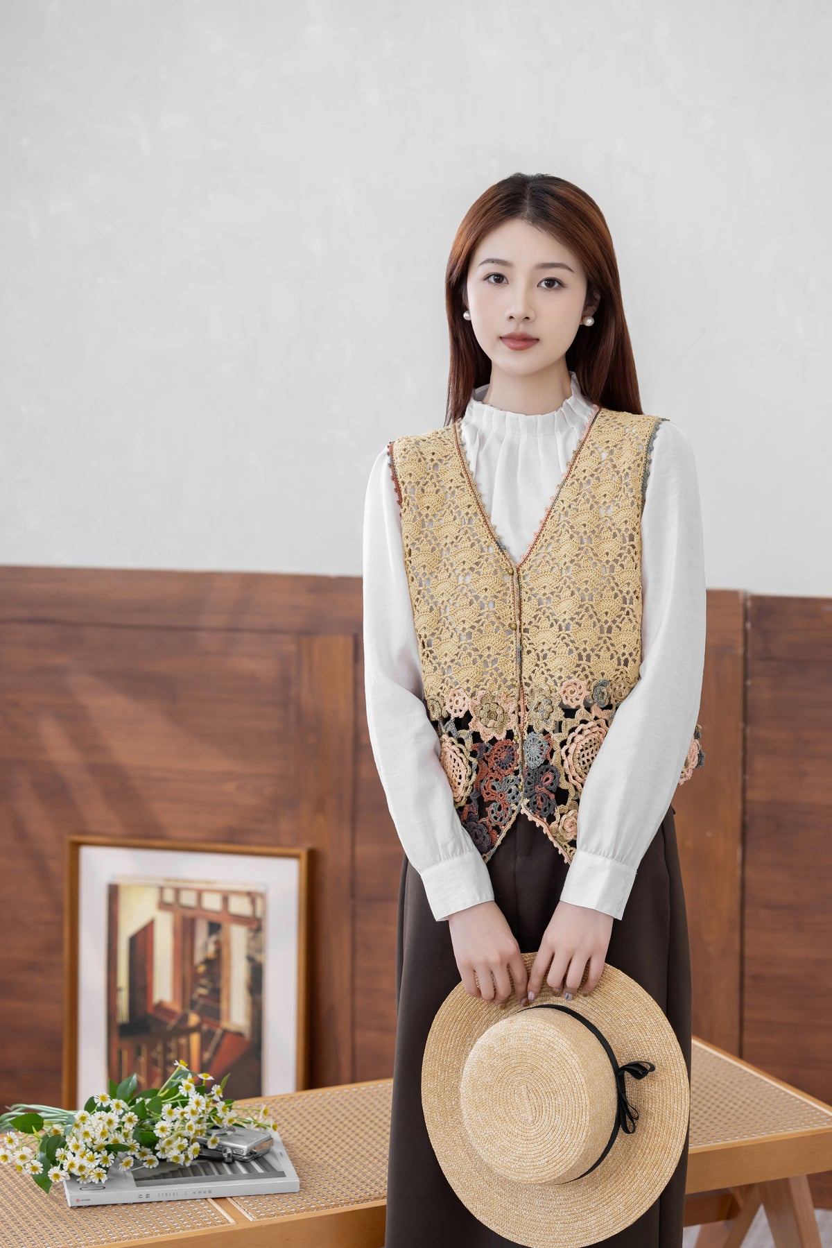 Irish Lace Vest Crochet Kit