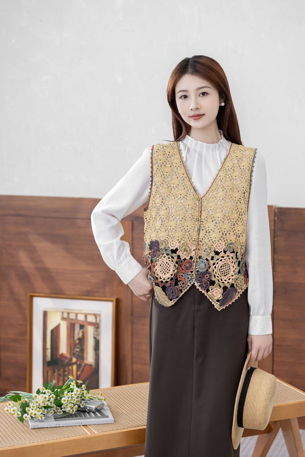 Irish Lace Vest Crochet Kit