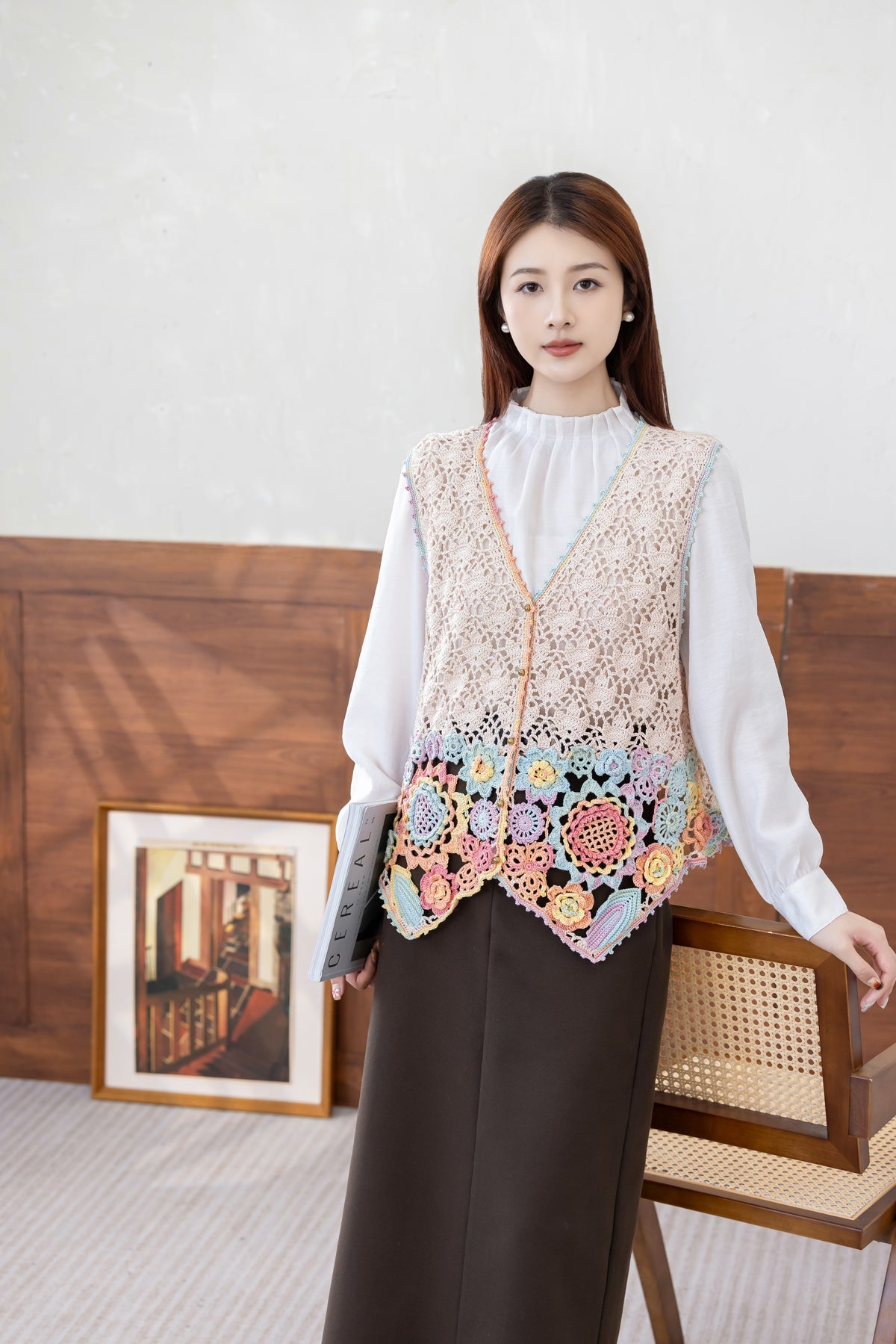 Irish Lace Vest Crochet Kit