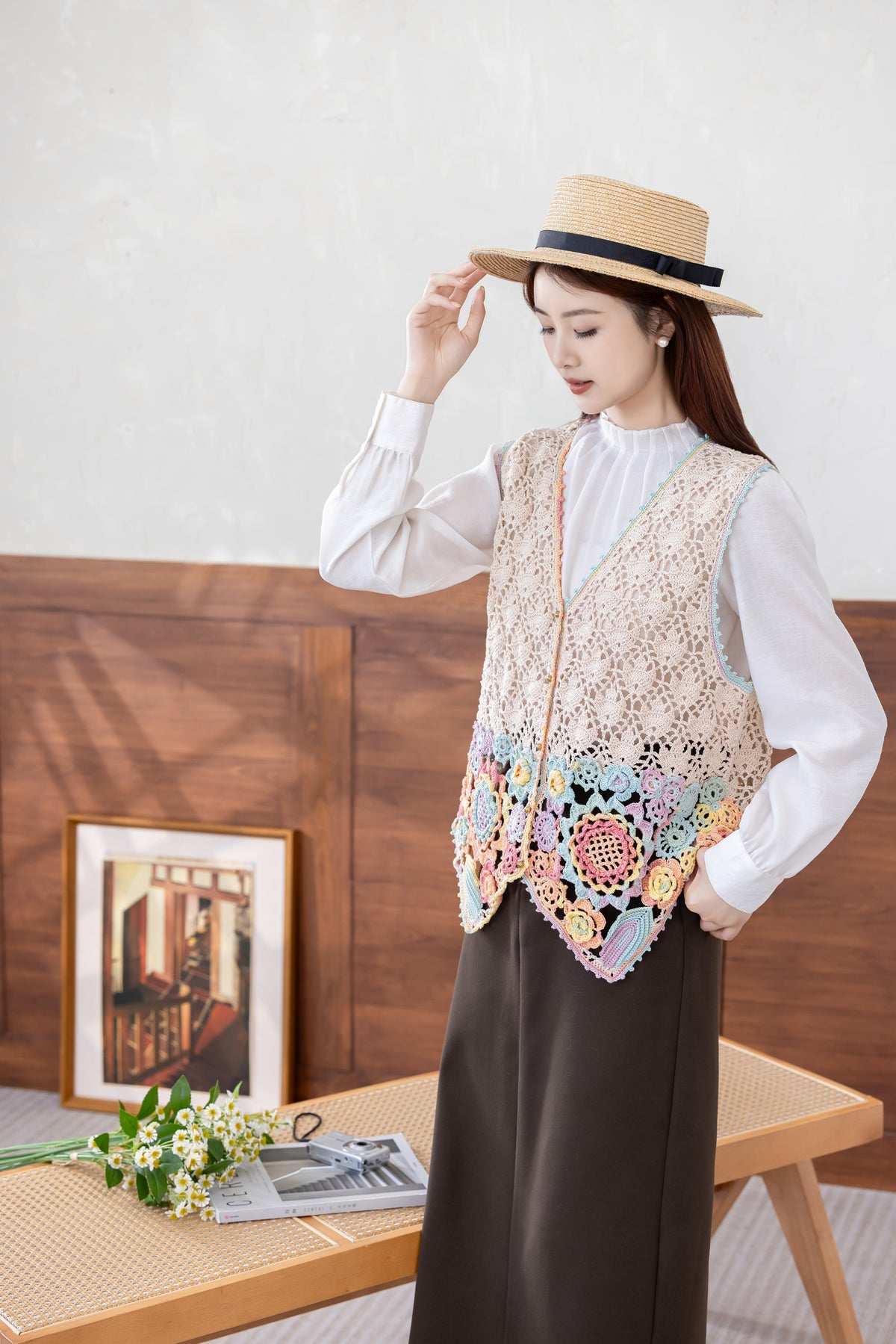 Irish Lace Vest Crochet Kit
