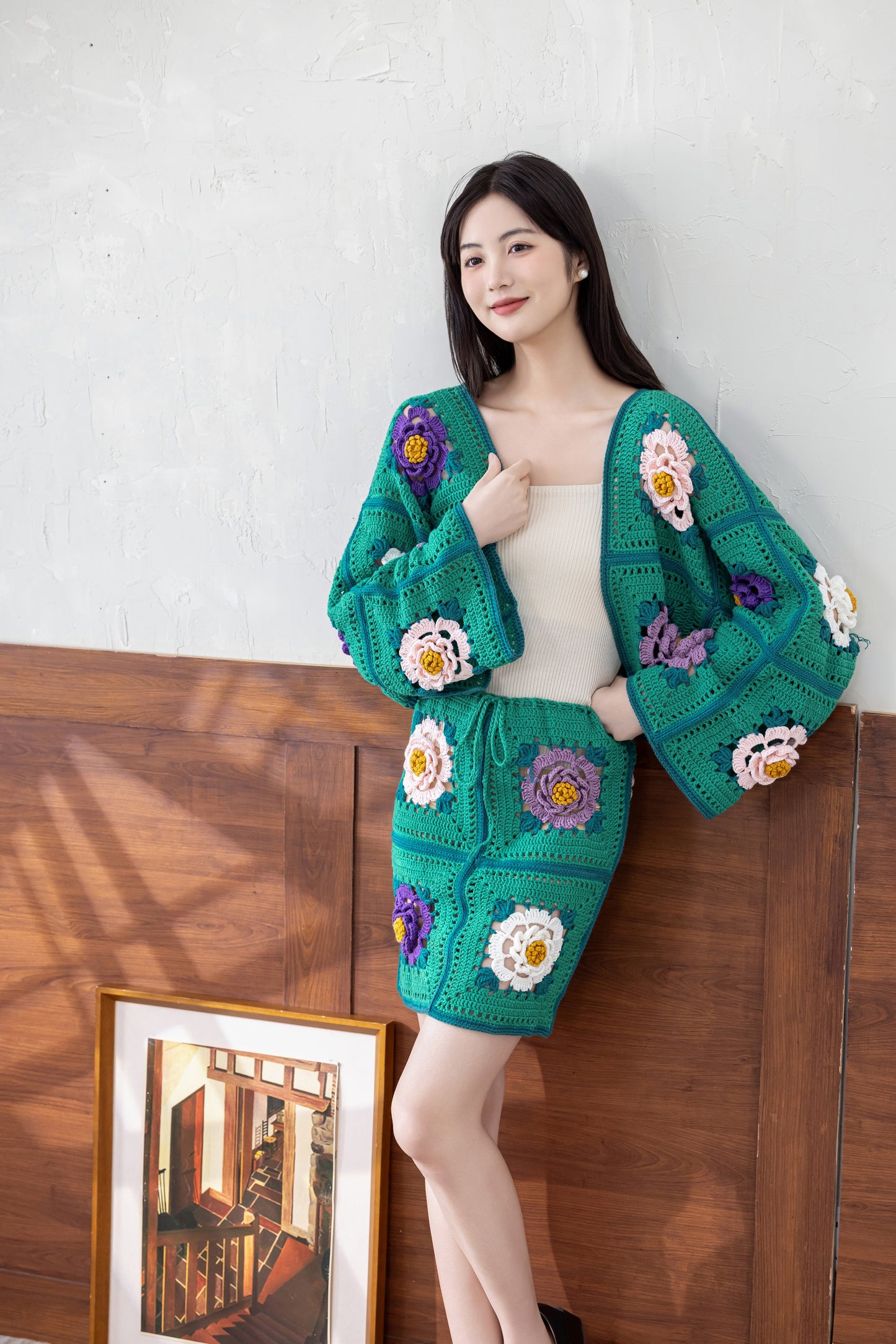 Peony Set Crochet Pattern